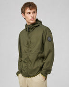 Black Nylon Patch Hooded - Men's