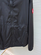 Black Nylon Patch Hooded - Men's