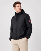 Black Nylon Patch Hooded - Men's