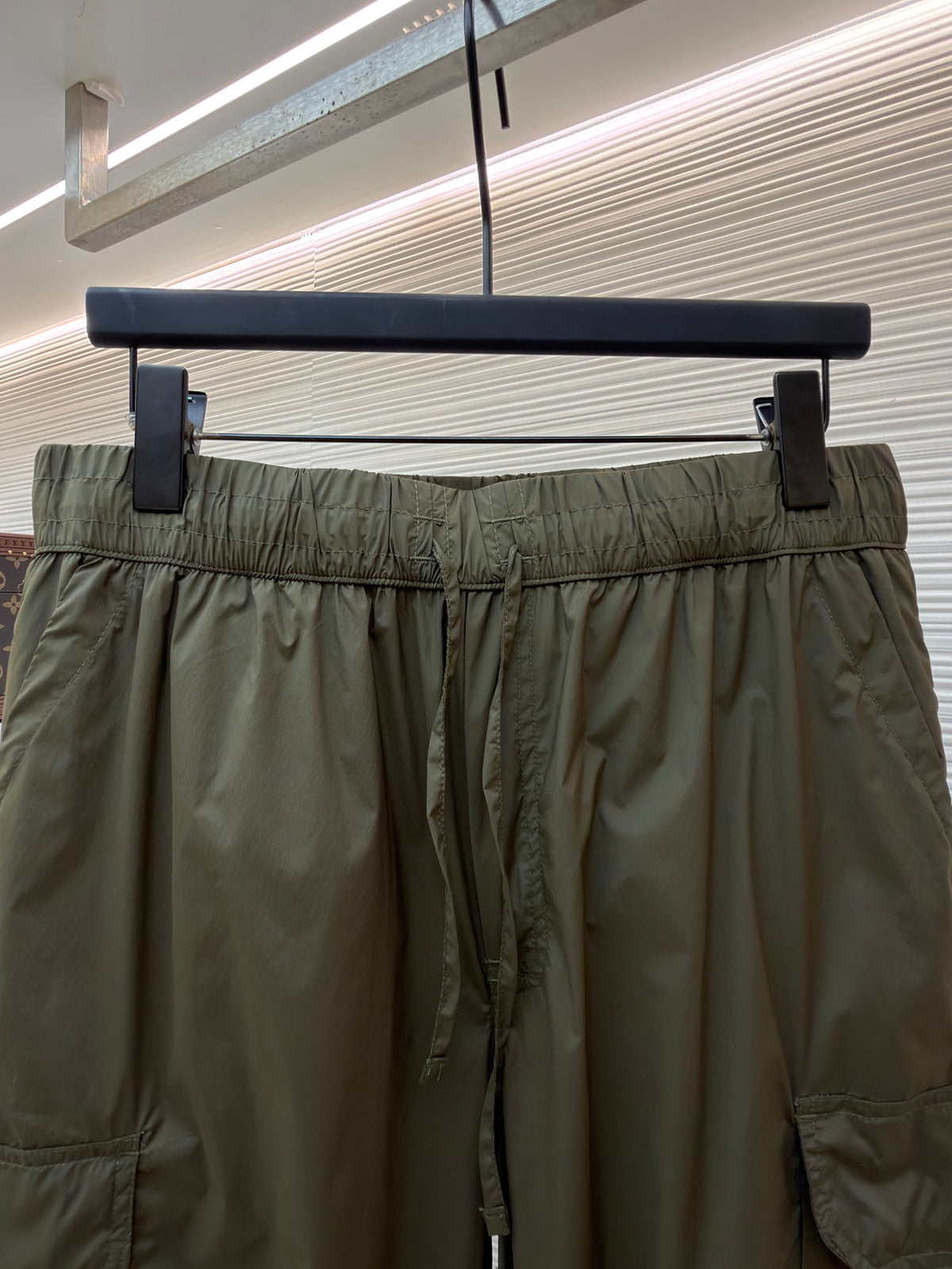 Black Cotton Plain Cargo - Men's