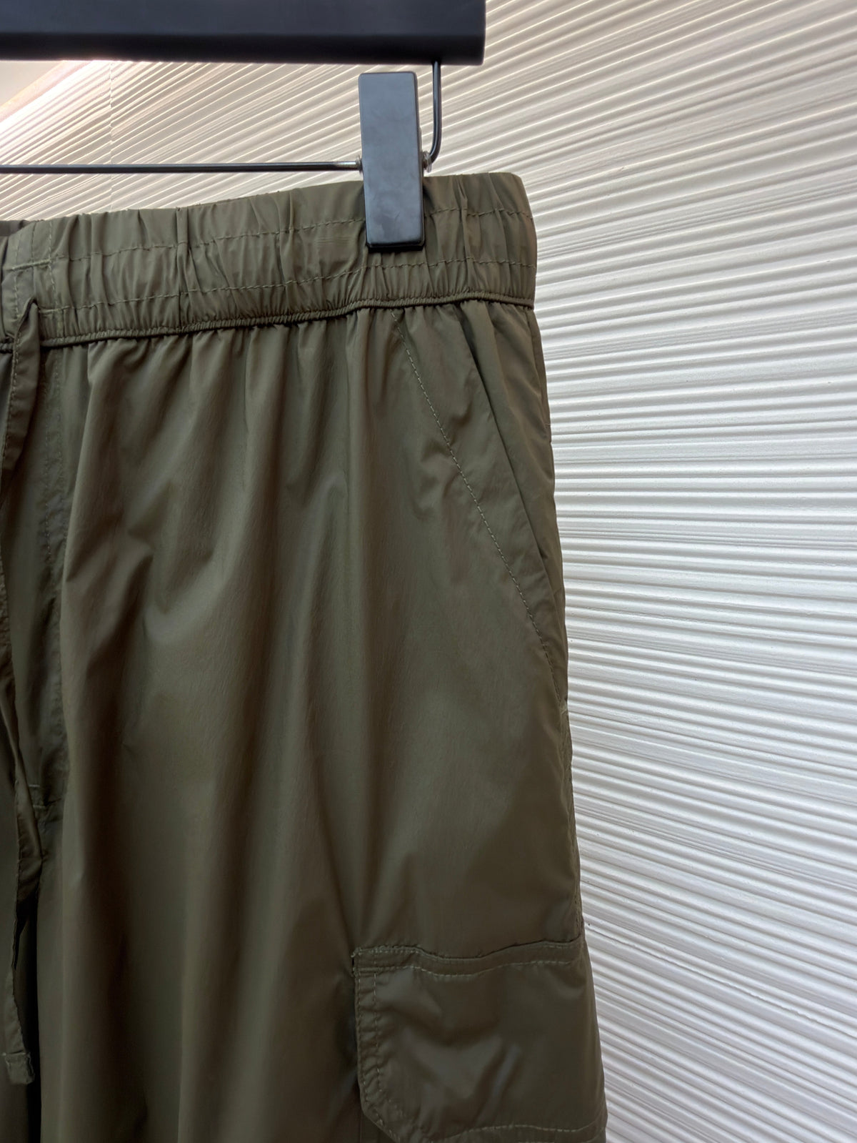 Black Cotton Plain Cargo - Men's