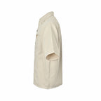 Cream Cotton Logo Short-Sleeve - Men's