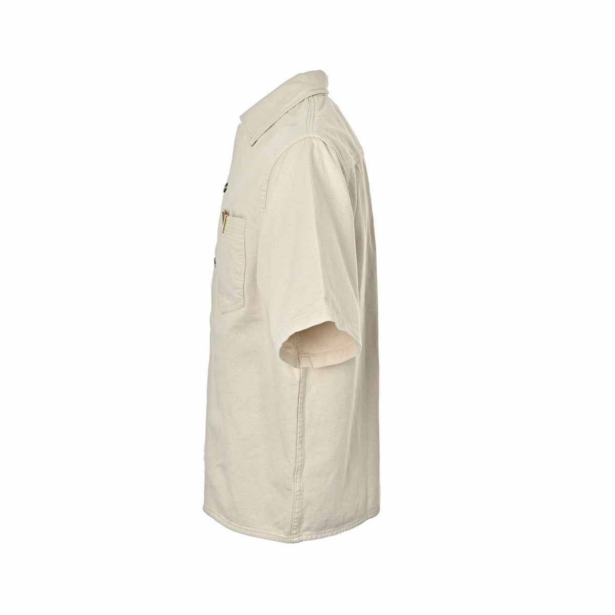 Cream Cotton Logo Short-Sleeve - Men's