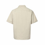 Cream Cotton Logo Short-Sleeve - Men's
