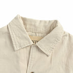 Cream Cotton Logo Short-Sleeve - Men's