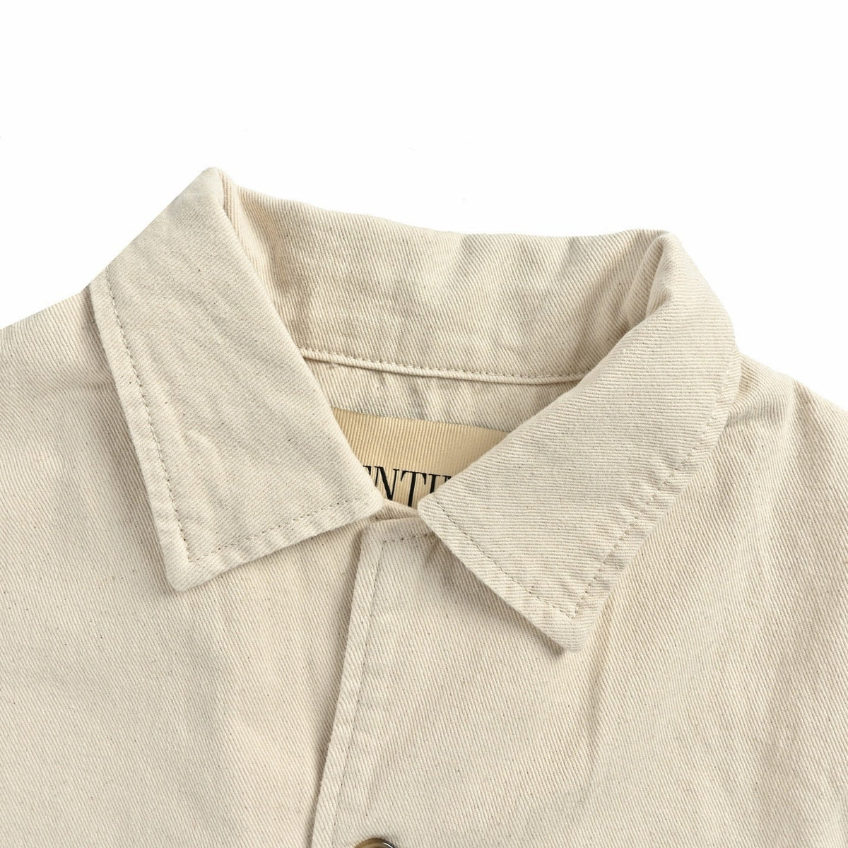 Cream Cotton Logo Short-Sleeve - Men's