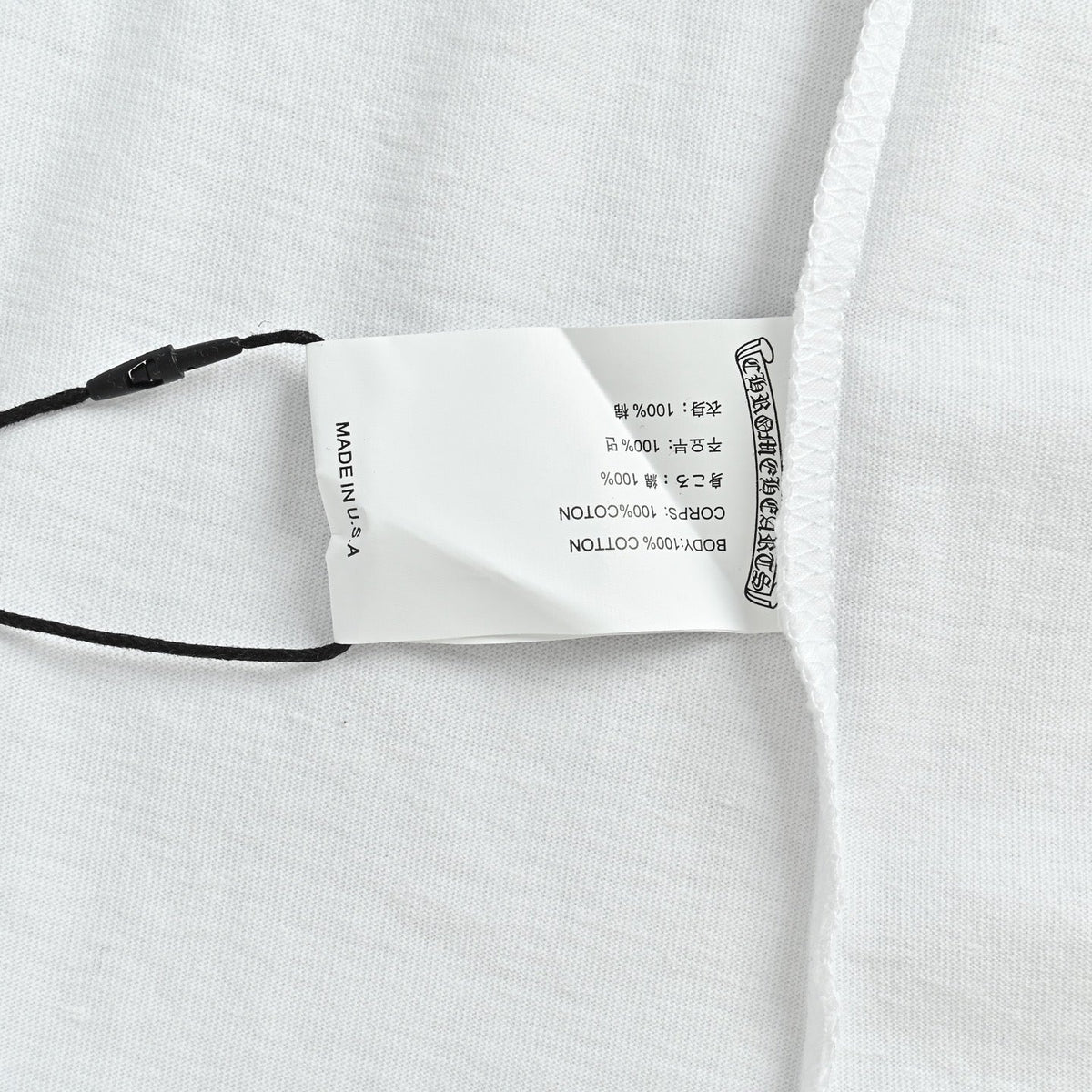 White Cotton Sleeve Print Long-Sleeve - Men's