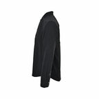 Black Cotton Plain Long-Sleeve - Men's