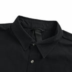 Black Cotton Plain Long-Sleeve - Men's