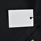 Black Cotton Plain Long-Sleeve - Men's