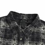 Black Cotton Check Long-Sleeve - Men's