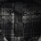 Black Cotton Check Long-Sleeve - Men's