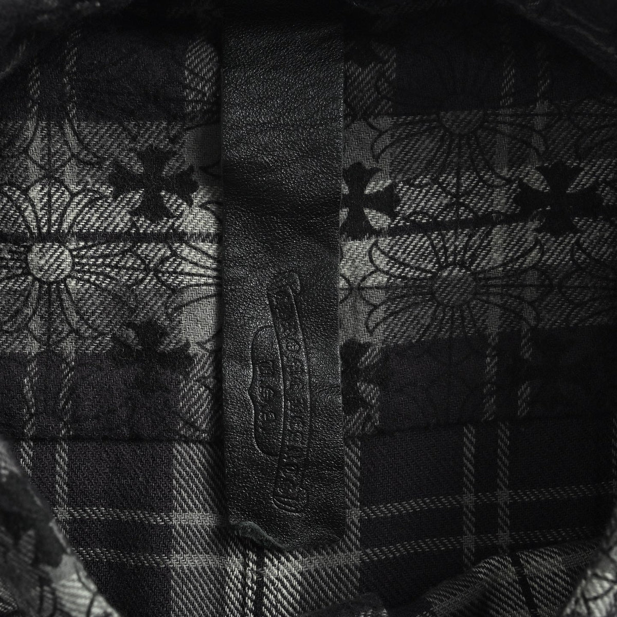 Black Cotton Check Long-Sleeve - Men's