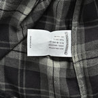 Black Cotton Check Long-Sleeve - Men's