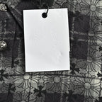 Black Cotton Check Long-Sleeve - Men's