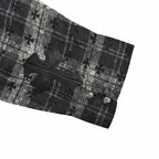 Black Cotton Check Long-Sleeve - Men's