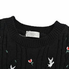 Black Knit Embroidered Short-Sleeve - Men's
