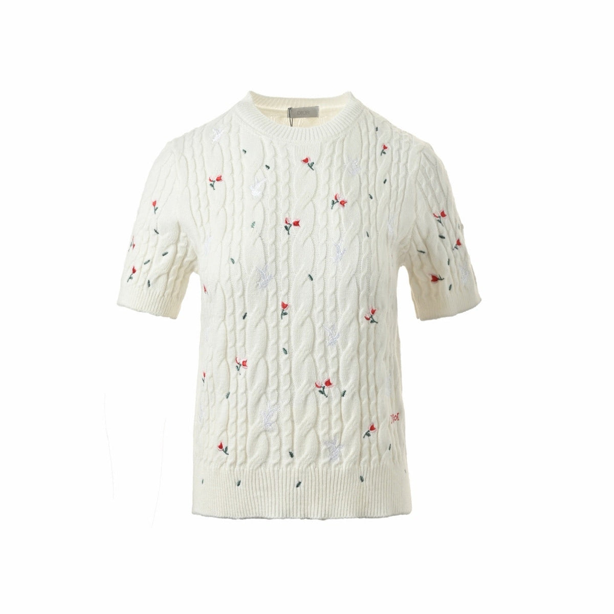 Black Knit Embroidered Short-Sleeve - Men's