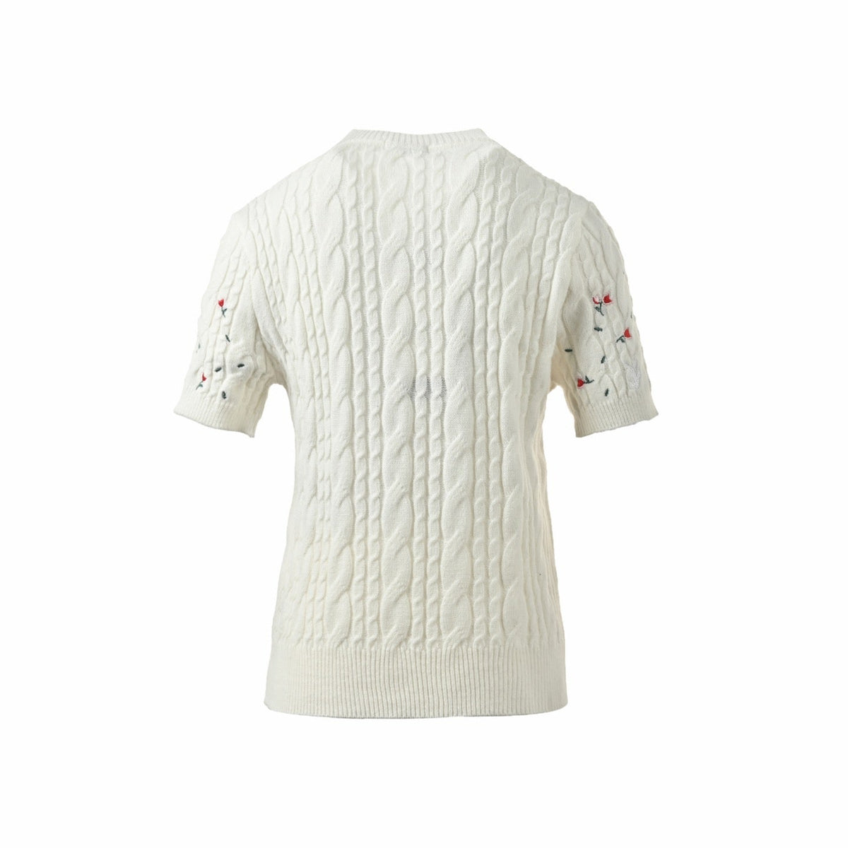 Black Knit Embroidered Short-Sleeve - Men's
