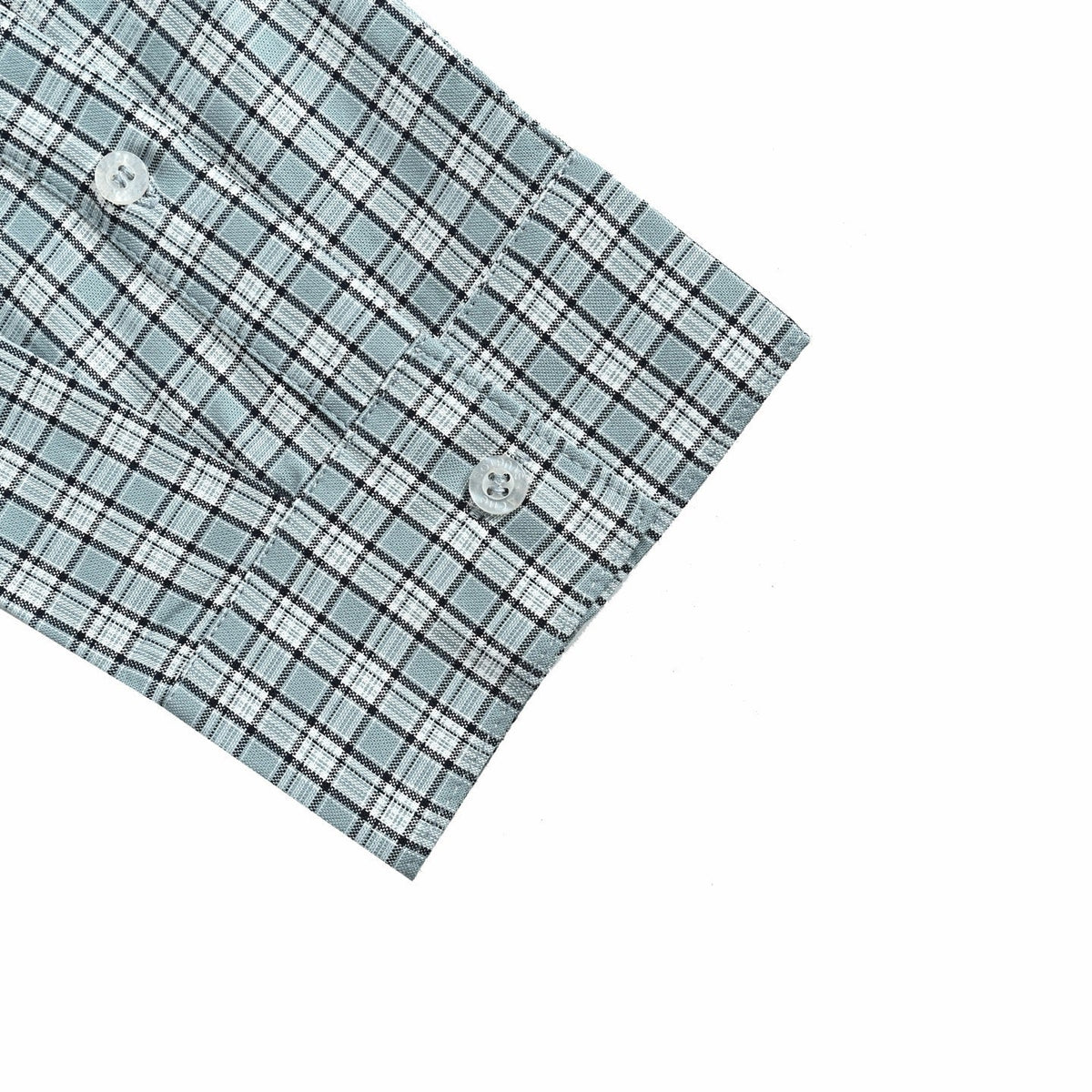 Cream Wool Check Hooded - Women's