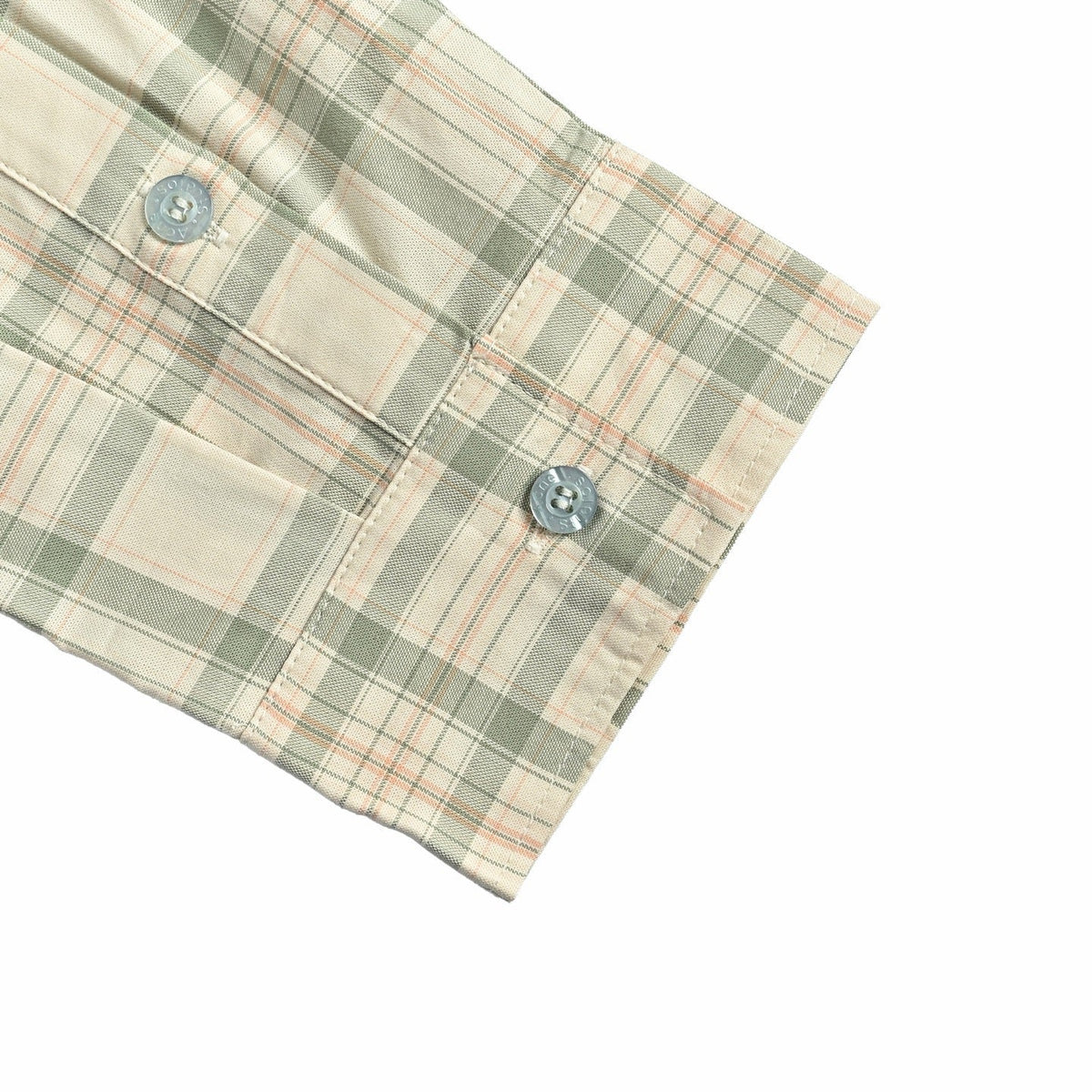 Cream Wool Check Hooded - Women's
