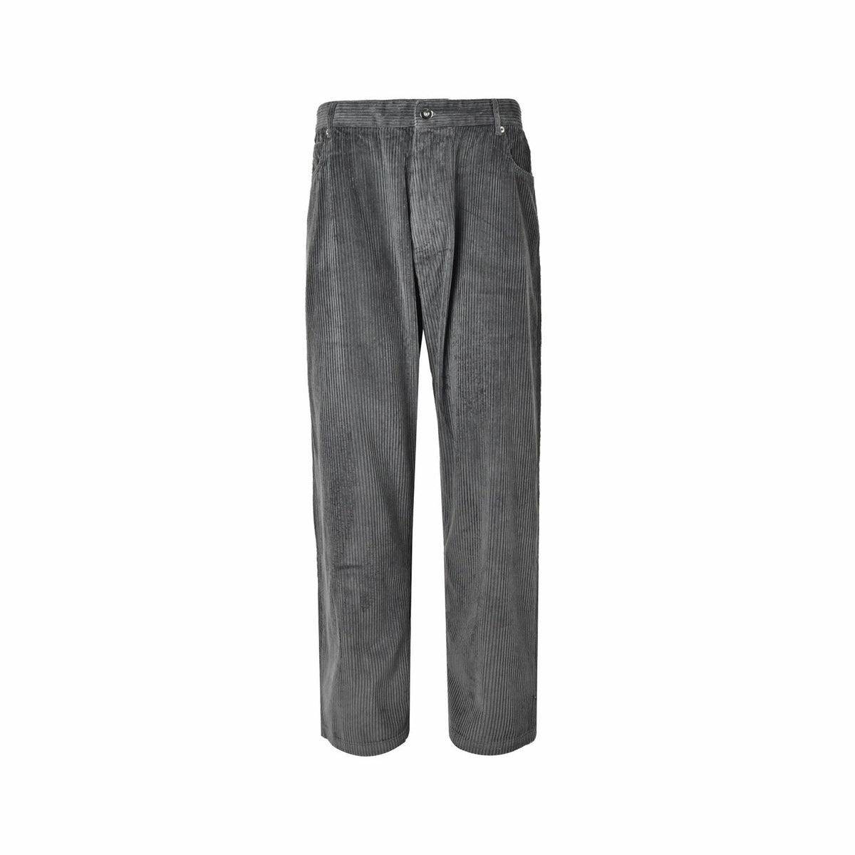 Grey Corduroy Plain Straight - Men's