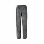 Grey Corduroy Plain Straight - Men's