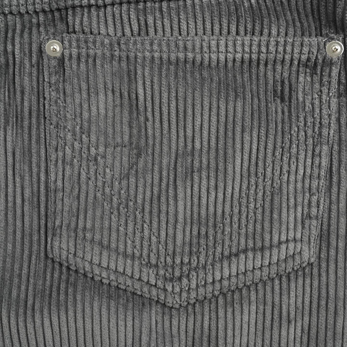Grey Corduroy Plain Straight - Men's