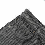 Grey Corduroy Plain Straight - Men's