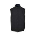 Beige Nylon Plain Gilet - Men's