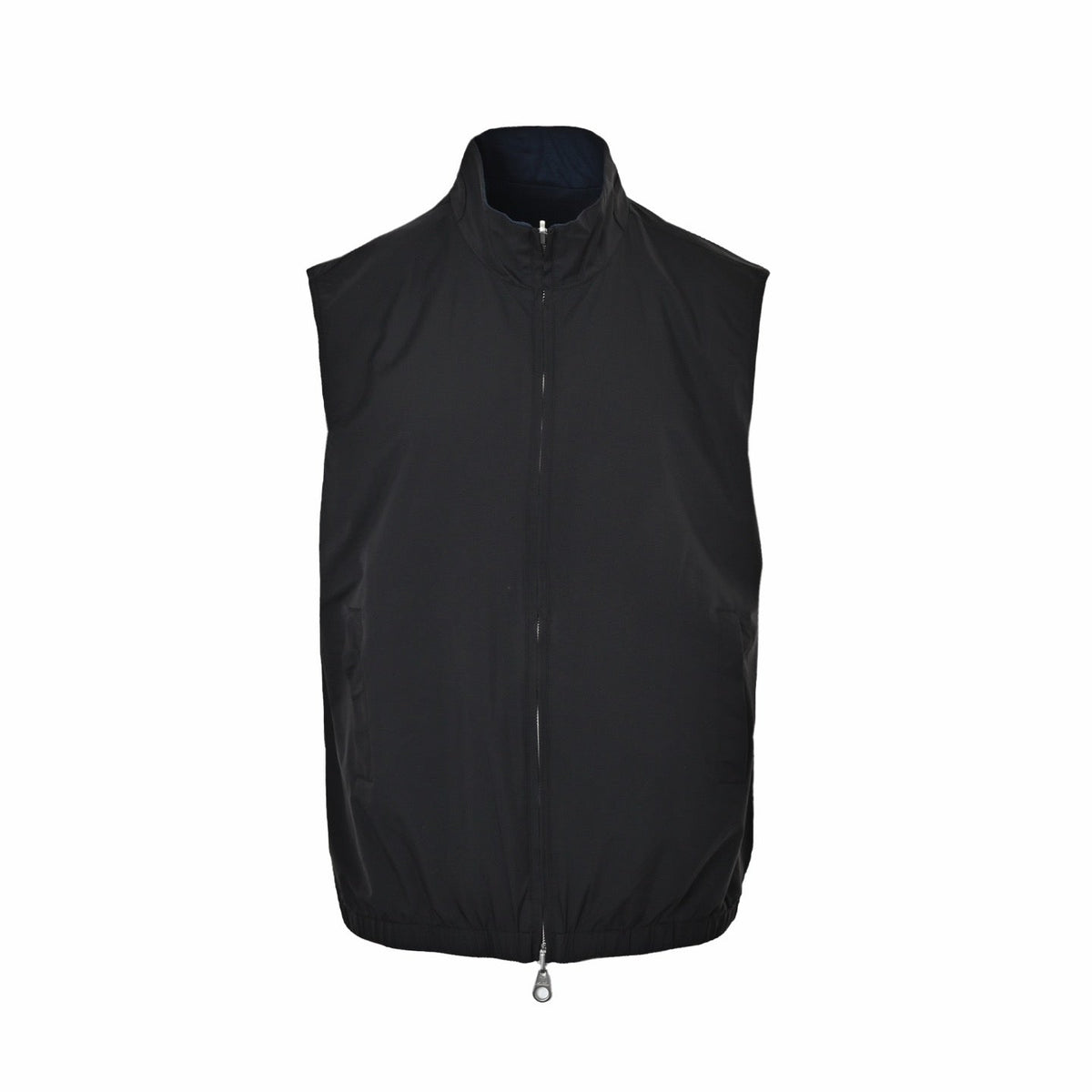 Beige Nylon Plain Gilet - Men's