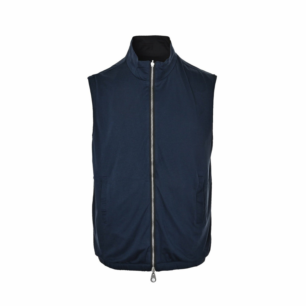 Beige Nylon Plain Gilet - Men's