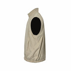Beige Nylon Plain Gilet - Men's