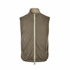 Beige Nylon Plain Gilet - Men's
