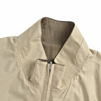 Beige Nylon Plain Gilet - Men's