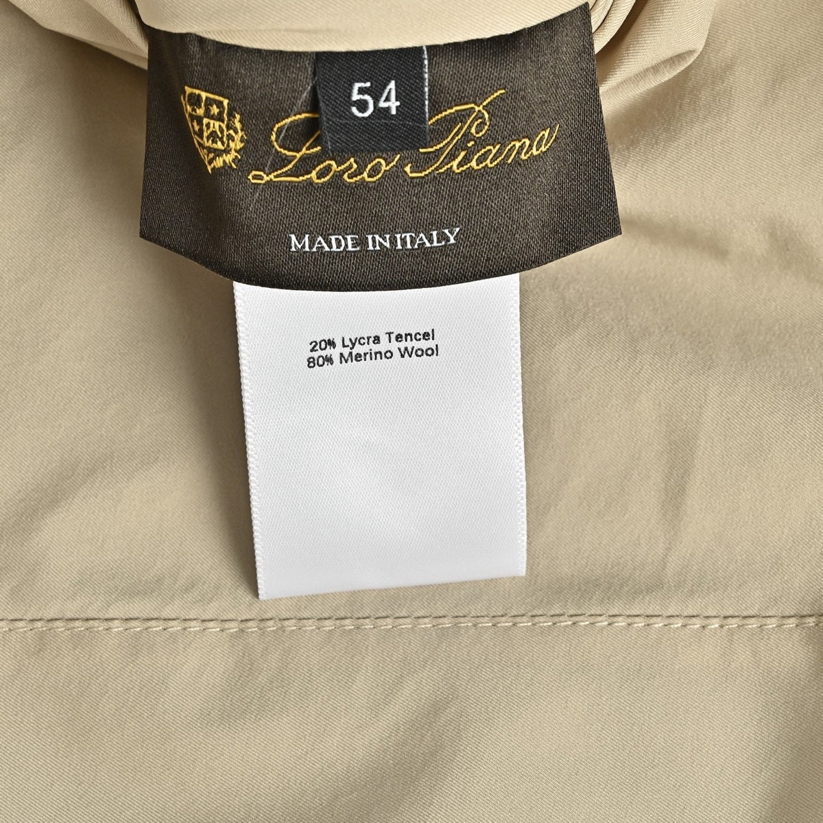Beige Nylon Plain Gilet - Men's