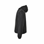Black Nylon Contrast Cord Hooded - Men's