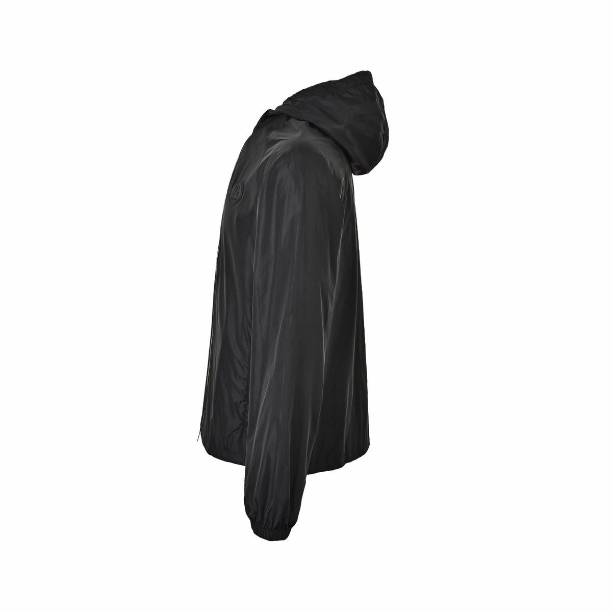 Black Nylon Contrast Cord Hooded - Men's
