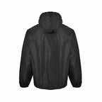 Black Nylon Contrast Cord Hooded - Men's