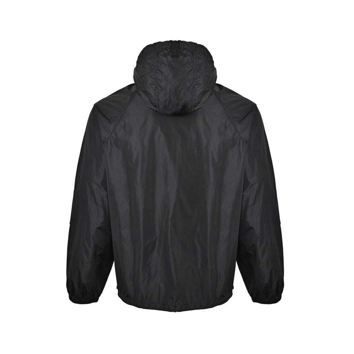 Black Nylon Contrast Cord Hooded - Men's