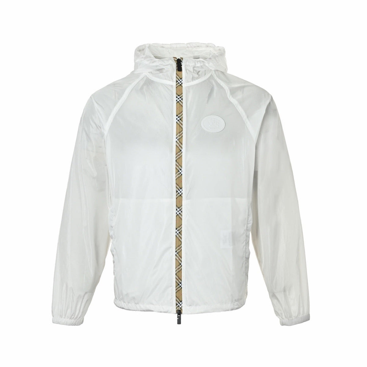 Black Nylon Contrast Cord Hooded - Men's