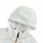 Black Nylon Contrast Cord Hooded - Men's