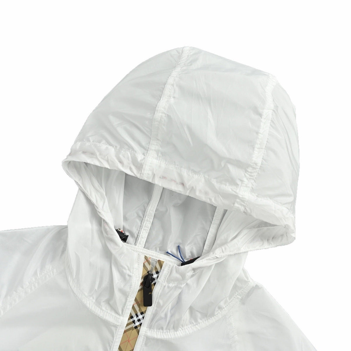 Black Nylon Contrast Cord Hooded - Men's