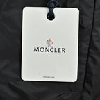 Black Nylon Contrast Zip Hooded - Men's