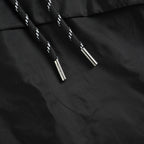 Black Nylon Contrast Zip Hooded - Men's