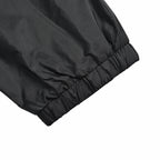 Black Nylon Contrast Zip Hooded - Men's