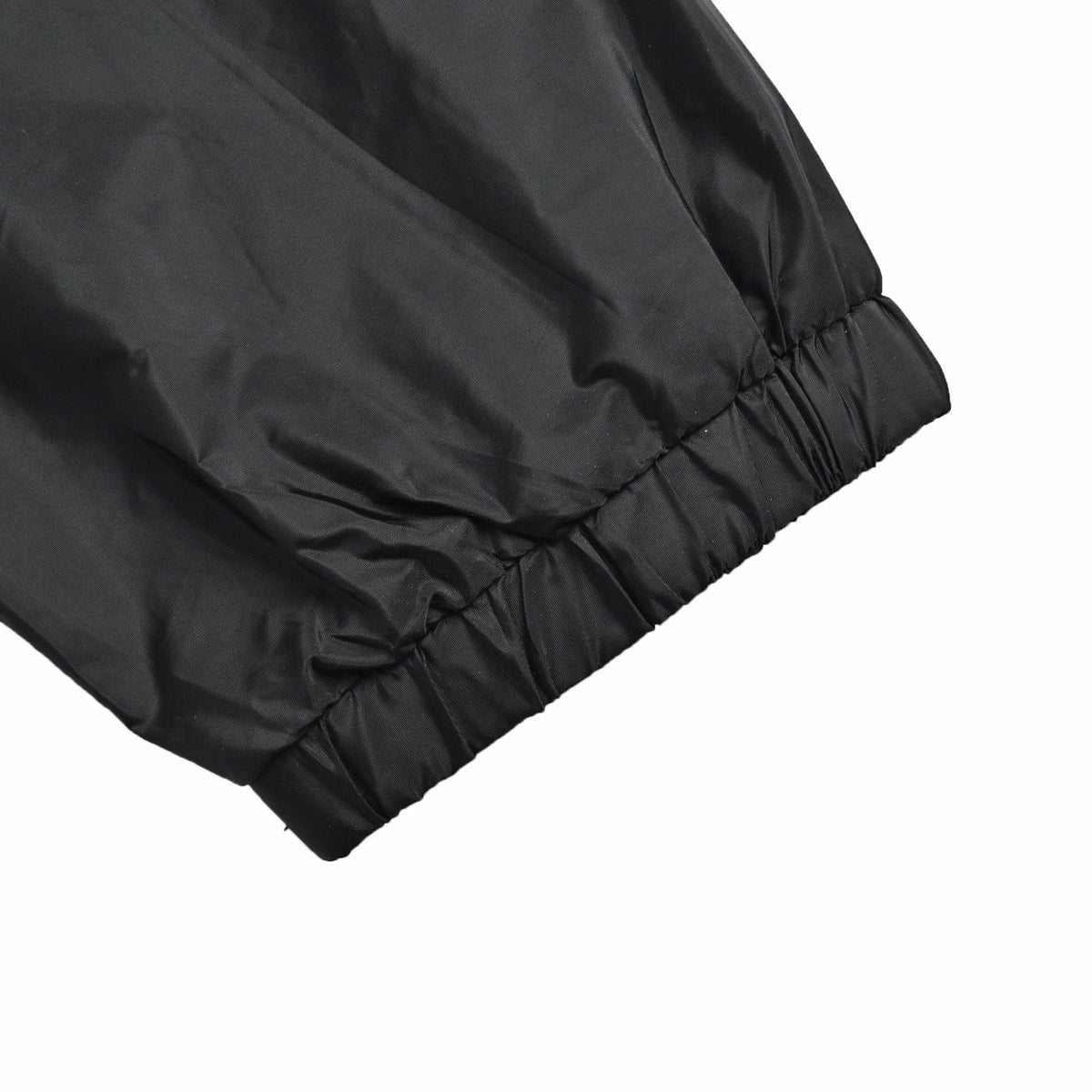 Black Nylon Contrast Zip Hooded - Men's