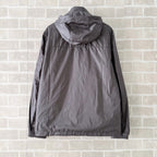 Grey Nylon Plain Hooded - Men's