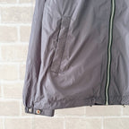 Grey Nylon Plain Hooded - Men's