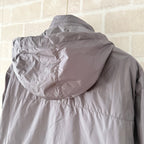 Grey Nylon Plain Hooded - Men's